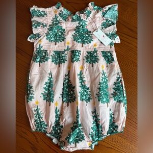 Pink Chicken Christmas Tree Print Bubble